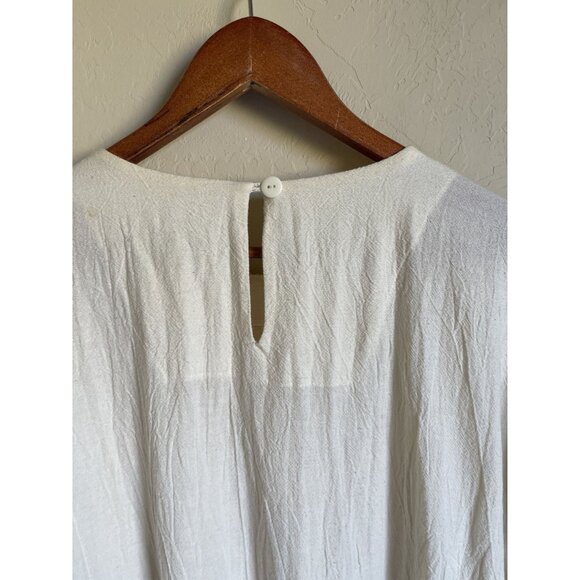 Choon California Made in USA Lace Fringe Cropped Top Size12 100% Cotton Top Fest - Picture 14 of 14